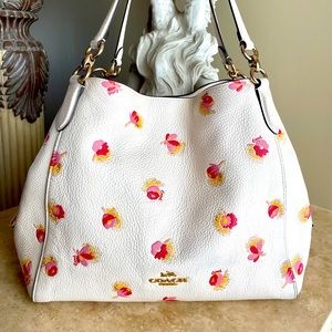 Coach Hallie Handbag with pop floral print